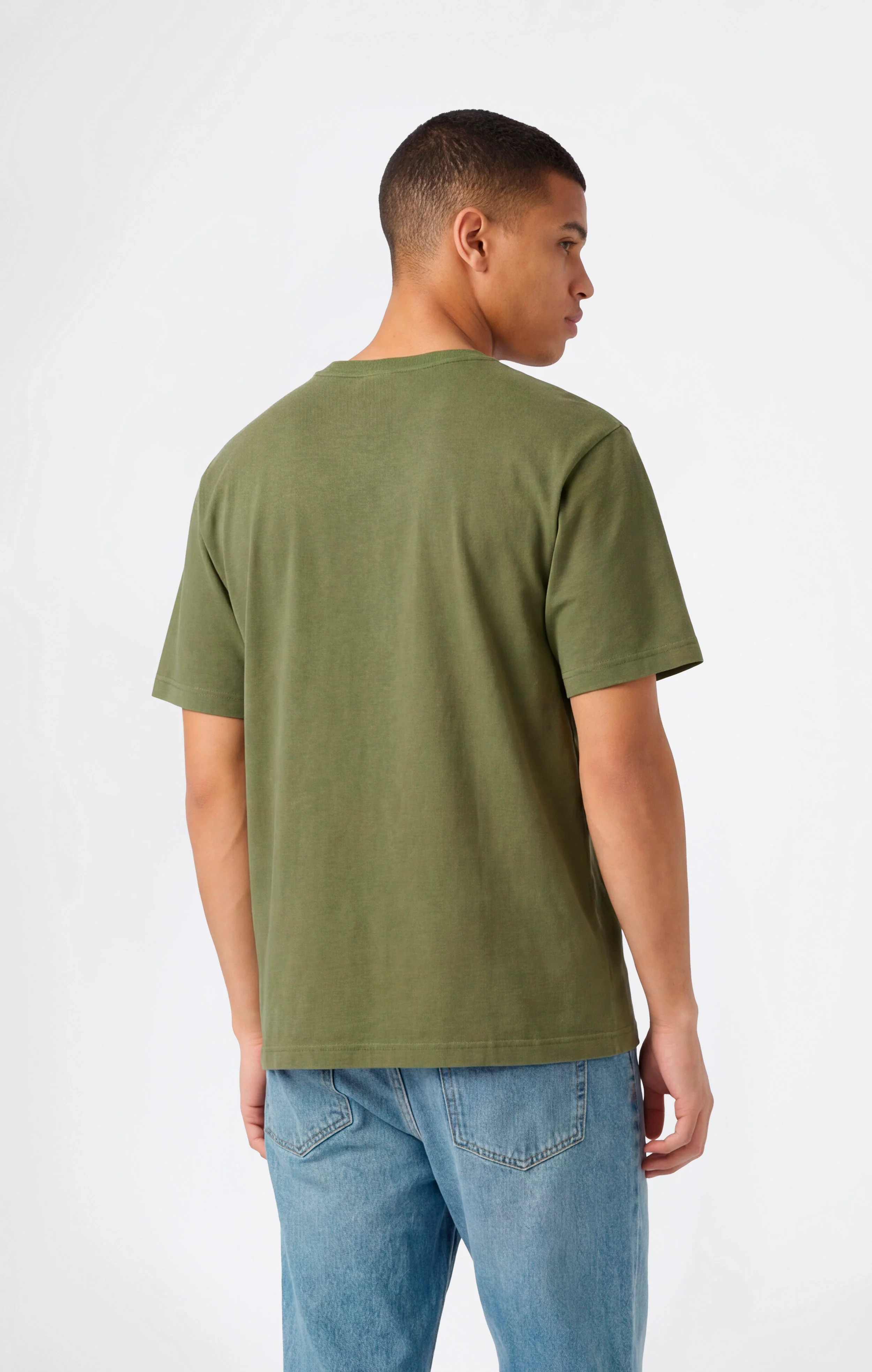 Men’s Heavyweight Cotton T-shirt with Reverse Weave Print - Image 3