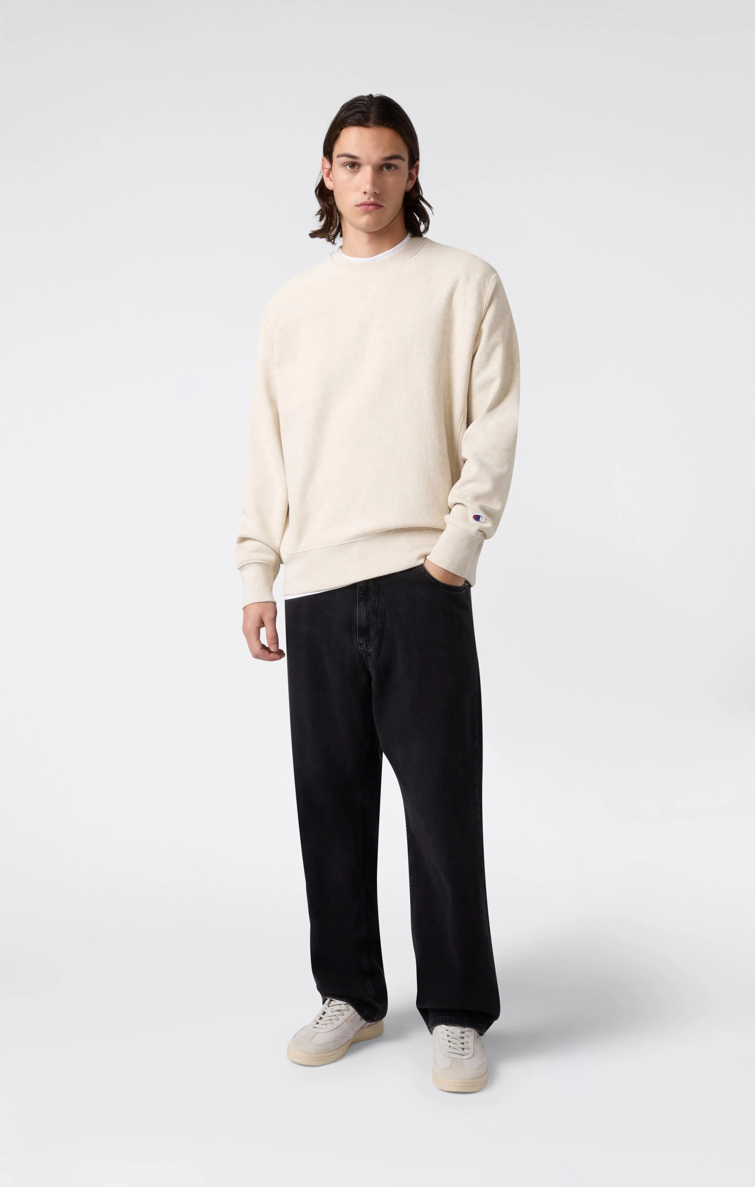 Men’s Lightweight Crewneck Sweatshirt Reverse Weave - Image 4